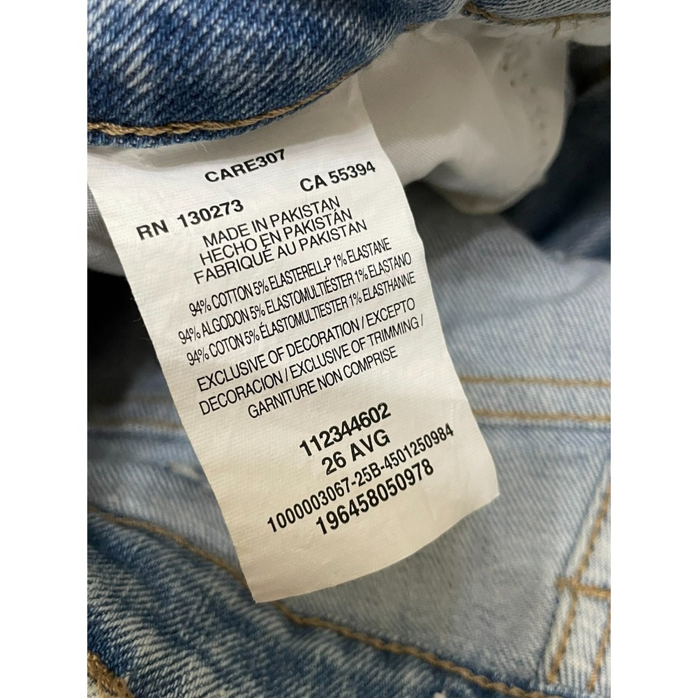 Wrangler Women's 26 Blue Shorts Denim Cotton Cut-Off Western Cowgirl Frayed Hem - Picture 7 of 7